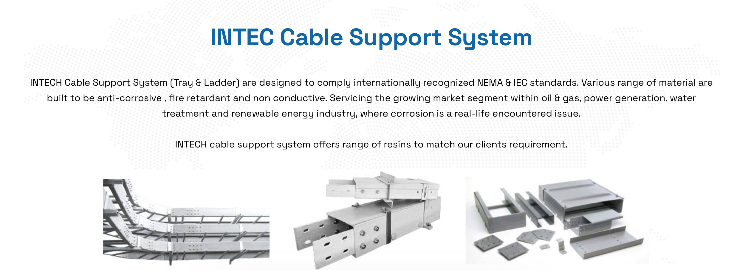 INTECH FRP Cable Support System - Tray and Ladder