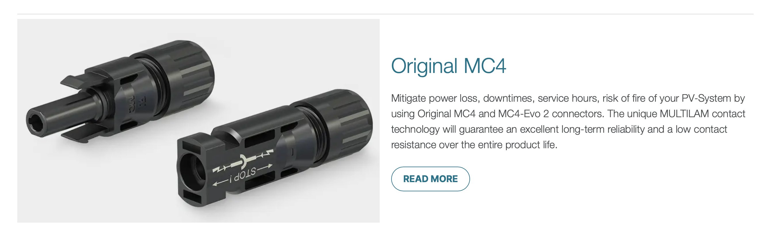 Stäubli Original MC4 — MULTILAM Technology